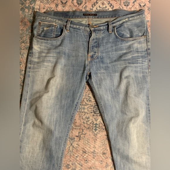Nudie jeans grim Tim “Lab 6” selvage jeans 36x31.5 - Picture 2 of 9